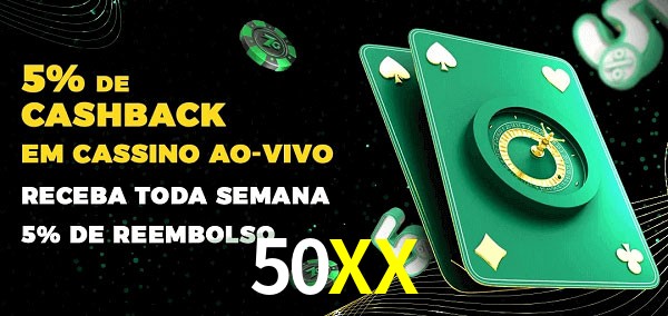 Promoções do cassino ao Vivo 50XX